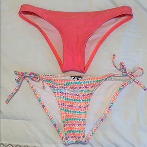 Two UNDER ARMOUR bikini bottoms. Small.